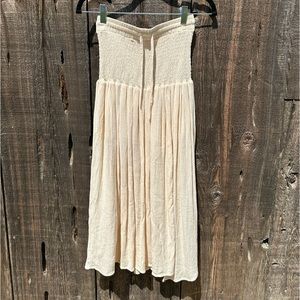 NWOT Kendall & Kylie Light Tan/Cream Long Maxi Slit Skirt